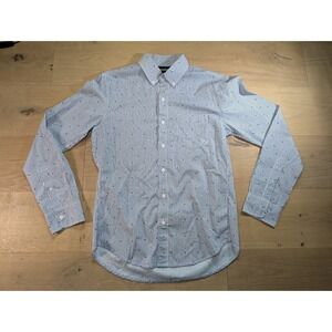 Bonobos Slim Fit Button Down Shirt Striped Skier‎ skis Print Blue White M